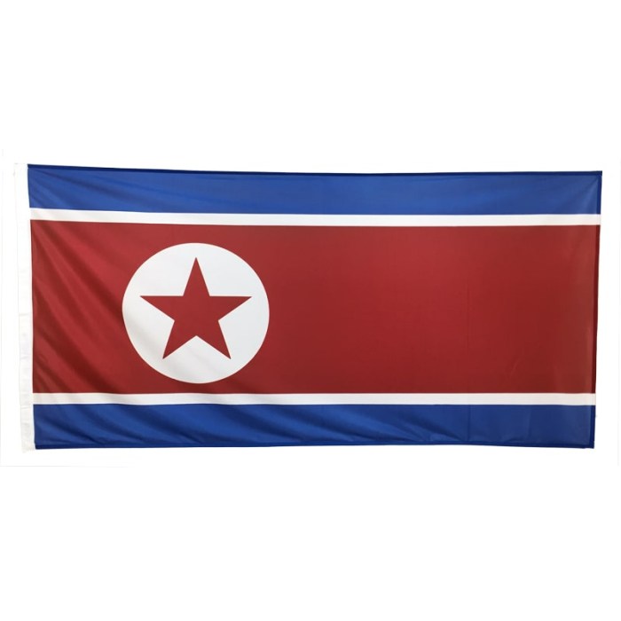 North Korea Flag 1800mm x 900mm (knitted)