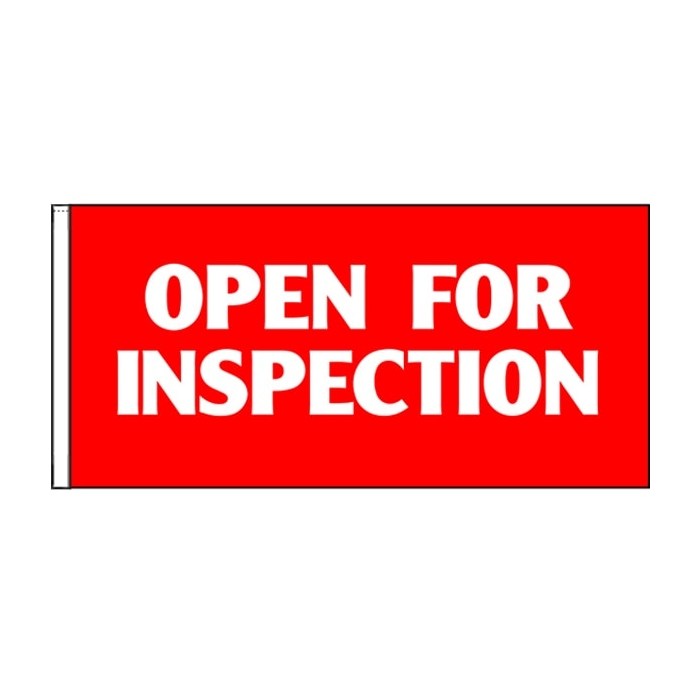 Open For Inspection Flag 