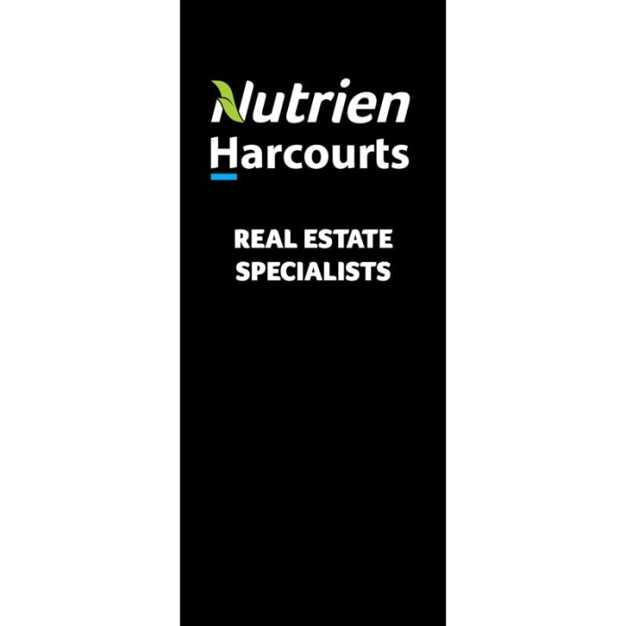 Nutrien Harcourts (2020) Black Pull Up Banner 850 x 2000mm Deluxe Base