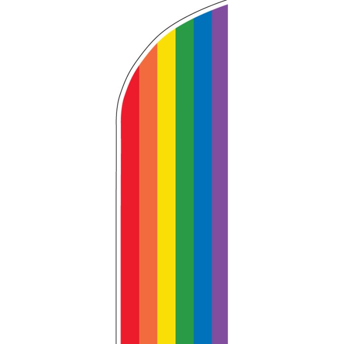 Rainbow Small Feather Flag