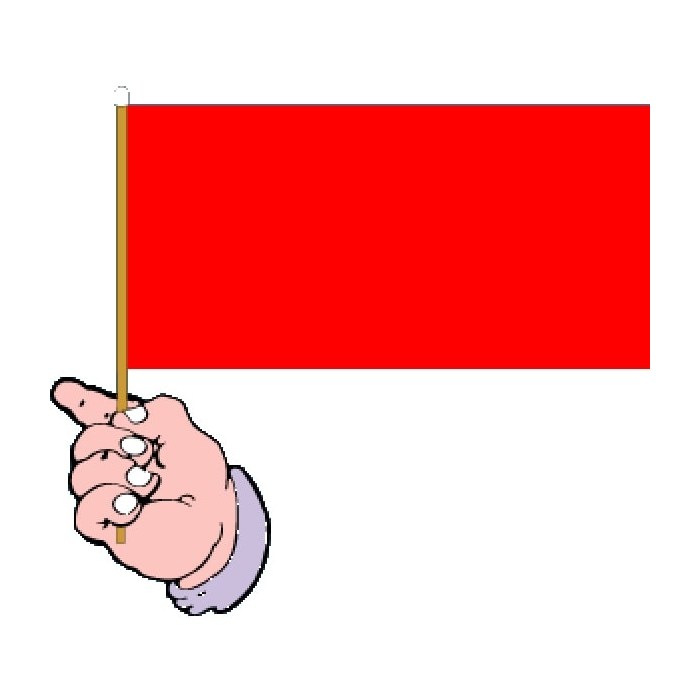 Red Hand Flag Handwaver