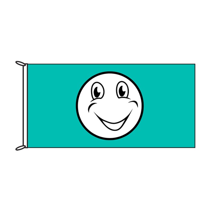 Happy Flag Turquoise 1800mm x 900mm (Knitted)