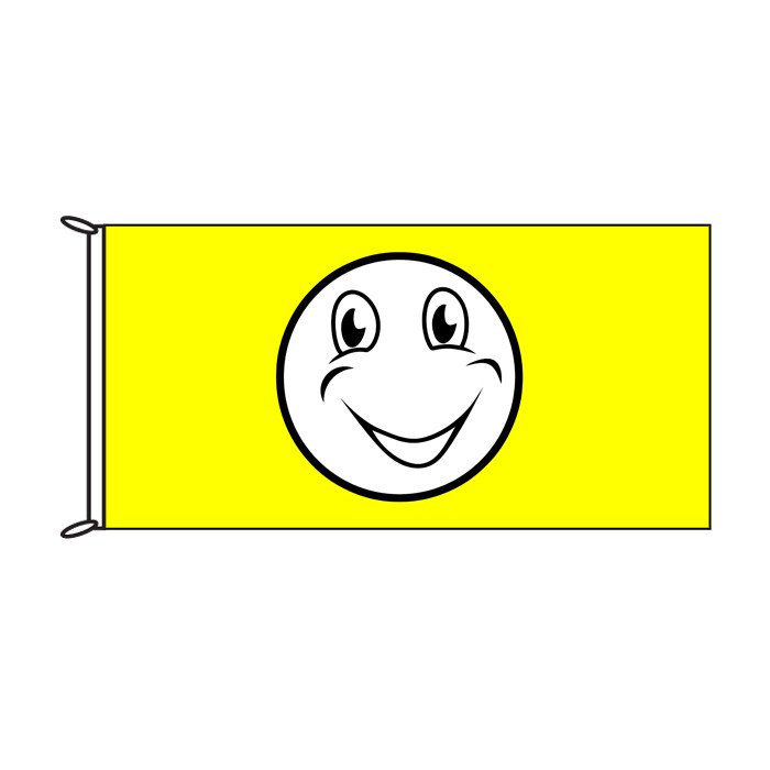 Happy flag yellow