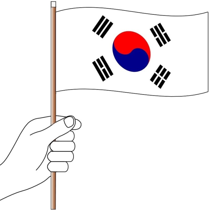 South Korea Hand Flag Handwaver