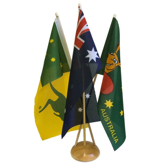 Australian Sports Desk Flag Set