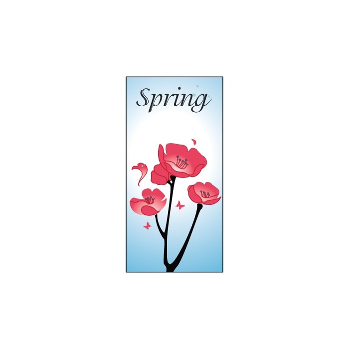 Spring Flag 3 Flowers  900mm x 1800mm (Knitted)