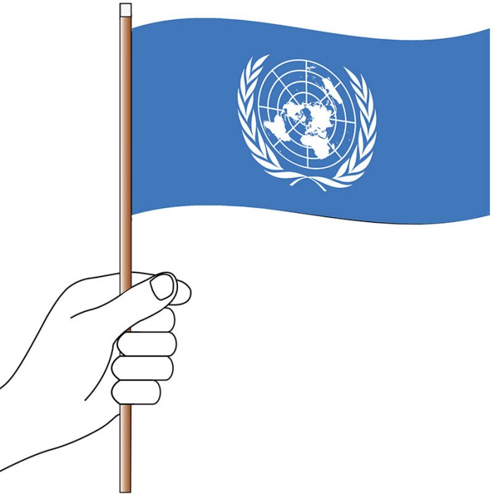 United Nations Hand Flag Handwaver