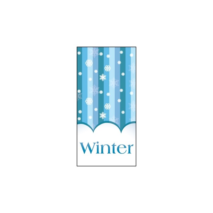 Winter Vertical Stripes  Flag 900mm x 1800mm (Knitted)