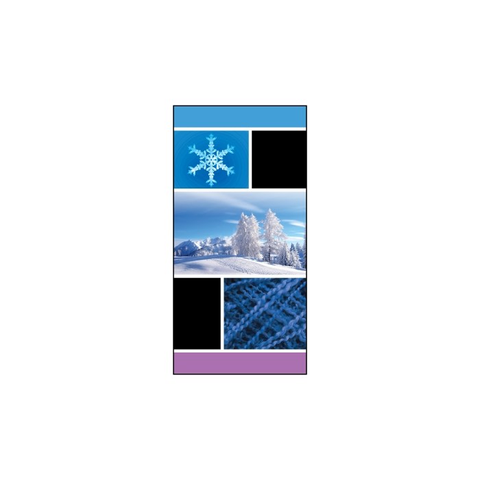 Winter Snowflake and Scenery Flag 900mm x 1800mm (Knitted)