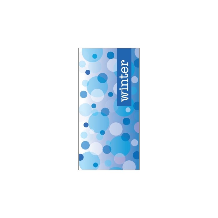 Winter Blue Dots Flag 900mm x 1800mm (Knitted)