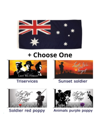 Australian and Lest We Forget Flag Bundle