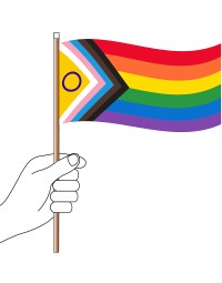 Intersex Inclusive Progress Pride Flag Handwaver Paper
