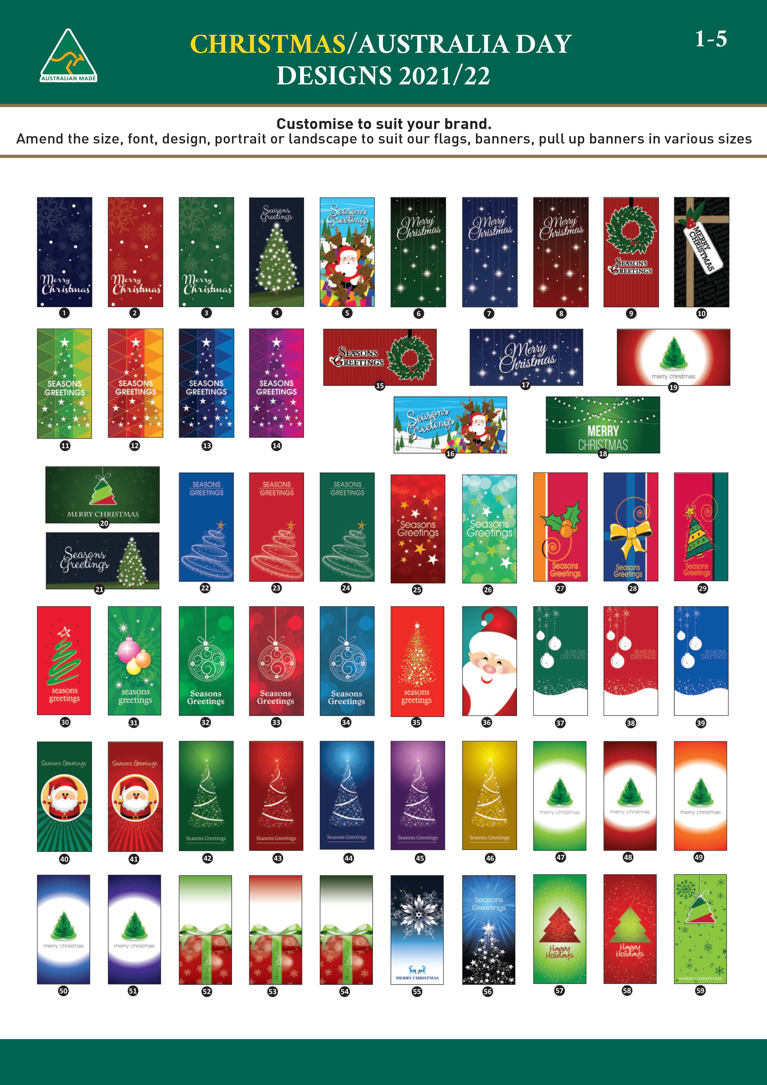 Christmas Flags Brochure pg 1