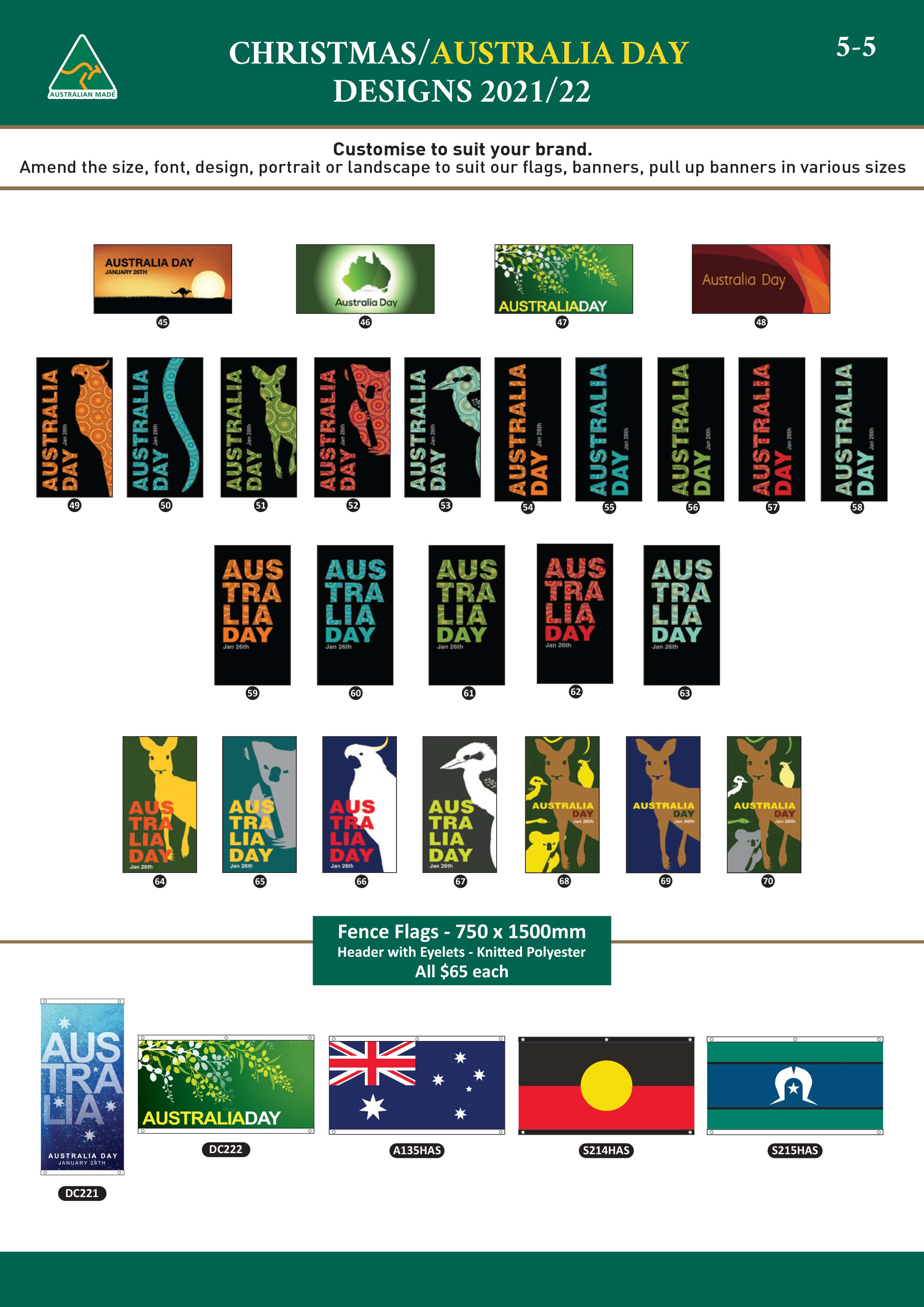 Australia Day Flags Brochure