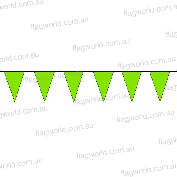 Pennant Bunting Fluoro Green No 16
