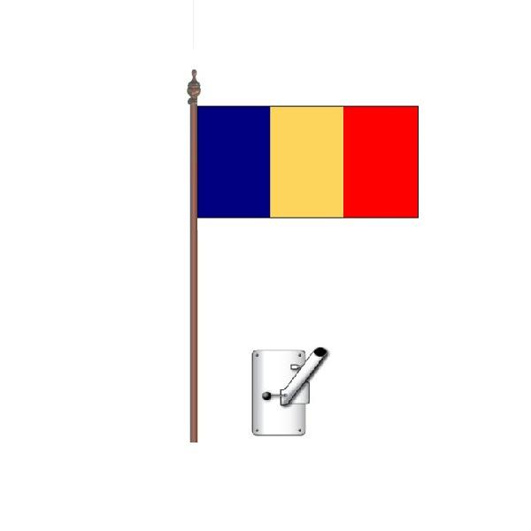 Romania Flag Bracket and Pole Kit