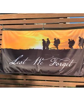 Lest We Forget Soldiers Fence Hung on Angle