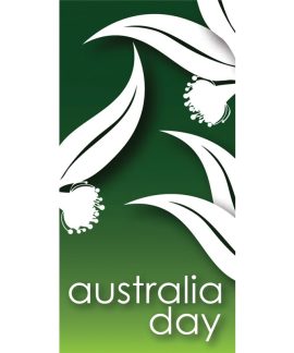  Australia Day Flag Green with Gum Leaves (26)