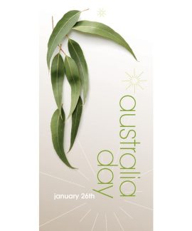  Australia Day Flag White with Gum Leaves (27)