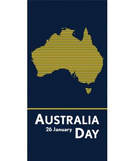 Australia Day Flag Blue Yellow Stripes (34)