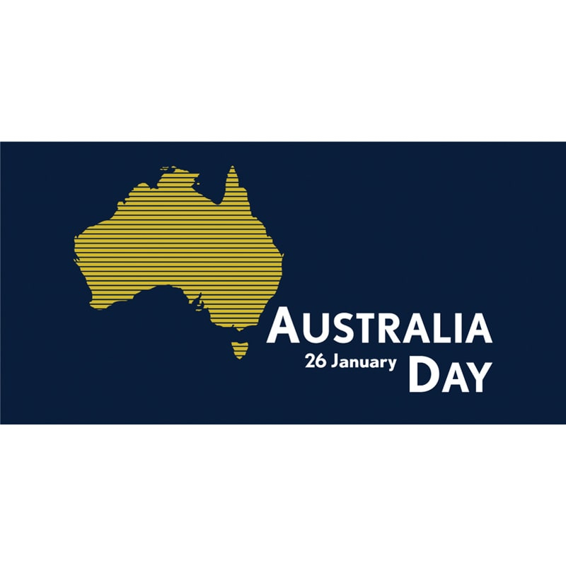 Australia Day Flag Blue Stripes Horizontal (42)