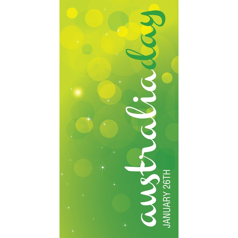 Australia Day Flag Green Bubbles (22)