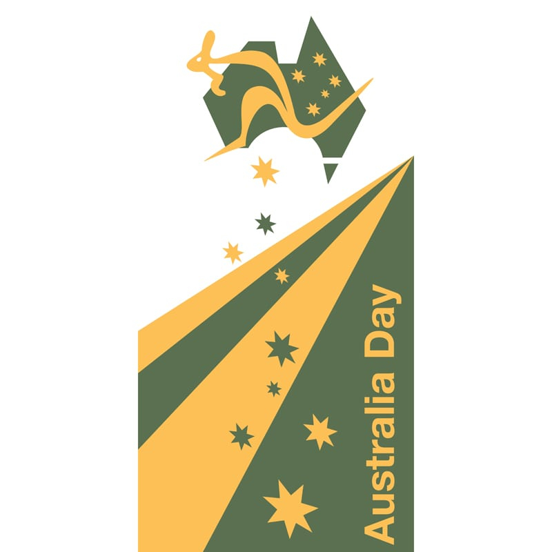 Australia Day Flag Green Gold (18)