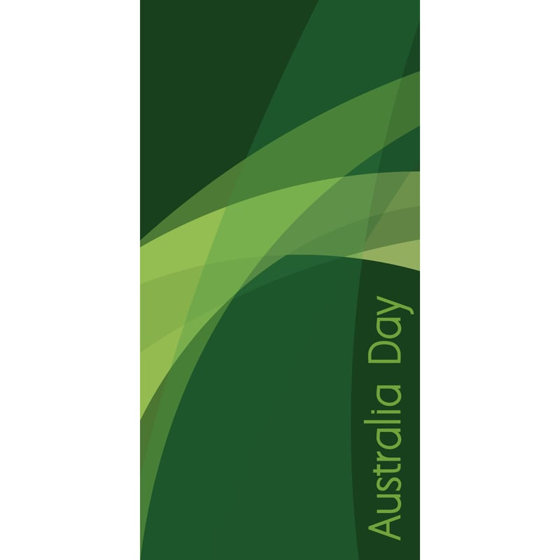 Australia Day Flag Green Swirl (7)