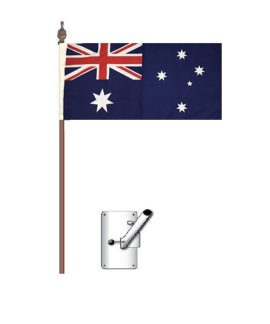 Australia Flag Bracket and Pole Kit 900mm x 450mm (Knitted)