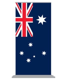 Australian National Flag 1000mm x 2000m (Pull Up Banner) with a Deluxe Base