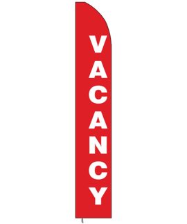 Red vacancy flag sign for hotels