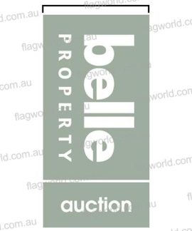 Belle Property auction flag design