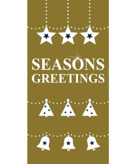 Seasons Greetings Gold Flag (121)