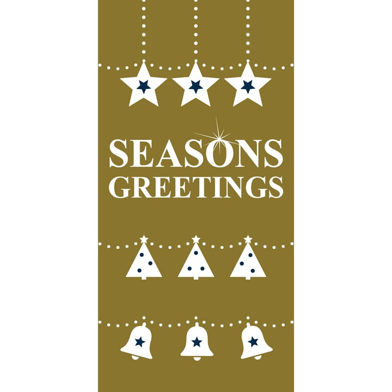 Seasons Greetings Gold Flag (121)