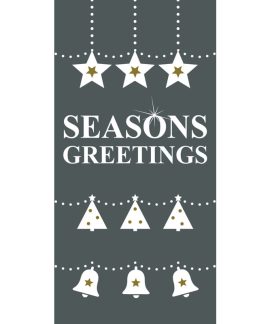 Seasons Greetings Silver Flag (122)