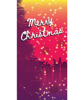 Merry Christmas Pink Purple Vertical 