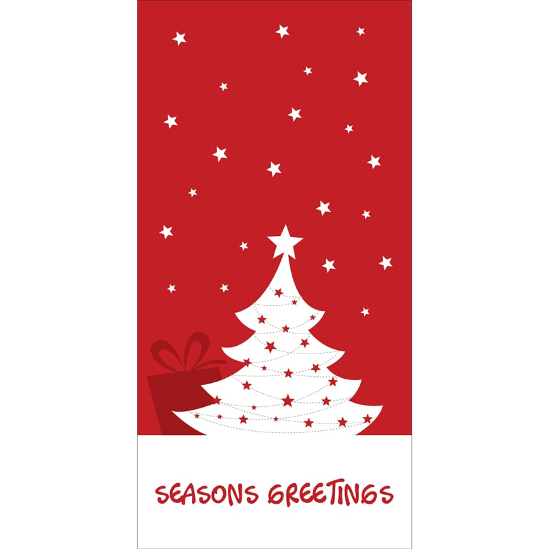 Christmas Flag Red with White Tree (65)
