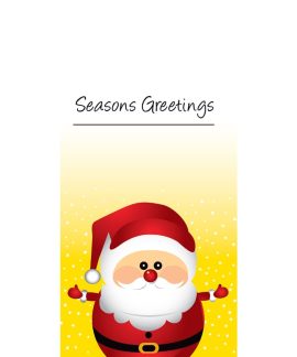 Christmas Flag Yellow with Santa (69)