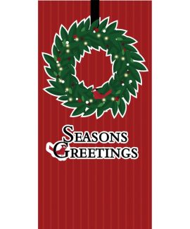 Christmas Flag Seasons Greetings Red 900mm x 1800mm (Various)