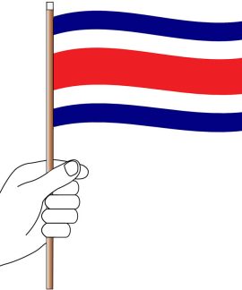 Costa Rica Hand Flag Handwaver