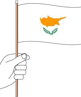 Cyprus Hand Flag Handwaver