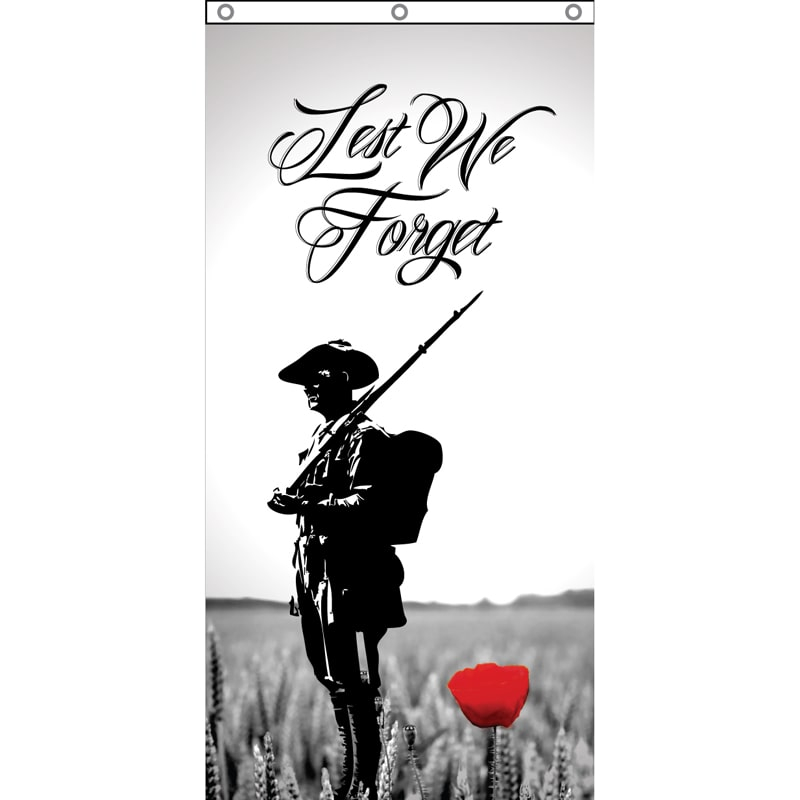 Lest We Forget - Eyelet Finish 750mm x 1500mm