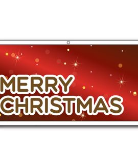 Merry Christmas Red Flag - Landscape orientation