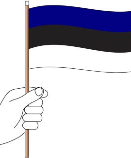 Estonia Hand Flag Handwaver