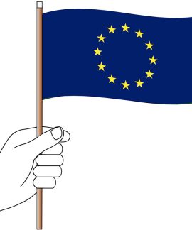 European Union Hand Flag Handwaver