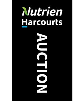 Nutrien Harcourts Auction (2020) Black Flag 900mm x 1500mm (Knitted)
