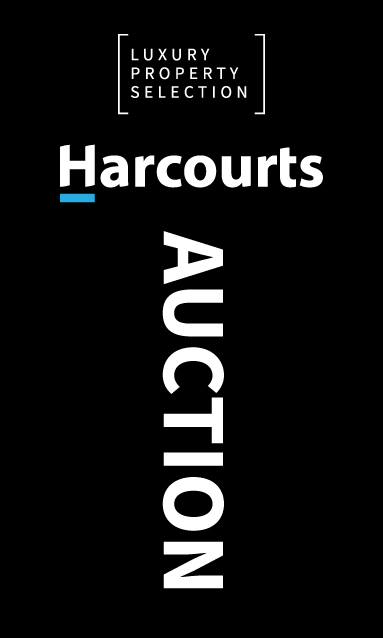 Harcourts luxury property auction banner