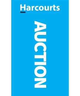 Auction Signboard Flag Cyan