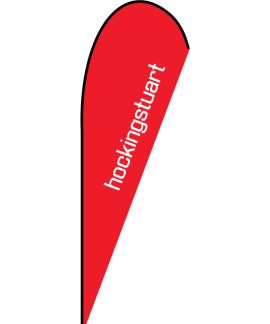 Hockingstuart Medium Teardrop Flag 870mm x 3100mm