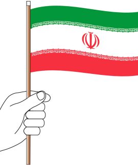 Iran Hand Flag Handwaver